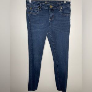 Kut from the Kloth Mid Rise Dark Wash Skinny Jeans 6